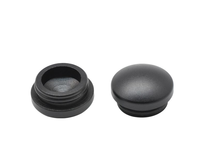 18MM ALUMINUM END CAP - BLACK (2)