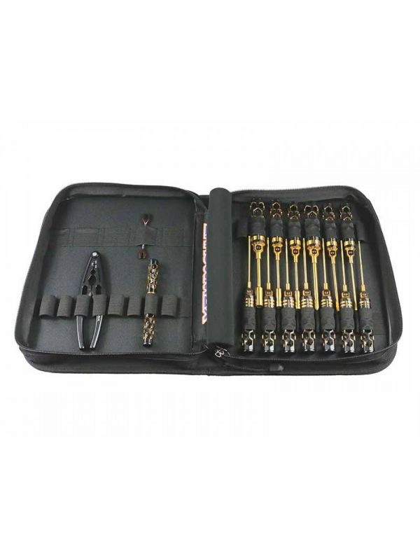 AM Toolset For Offroad (16Pcs) With Tools Bag Black Golden