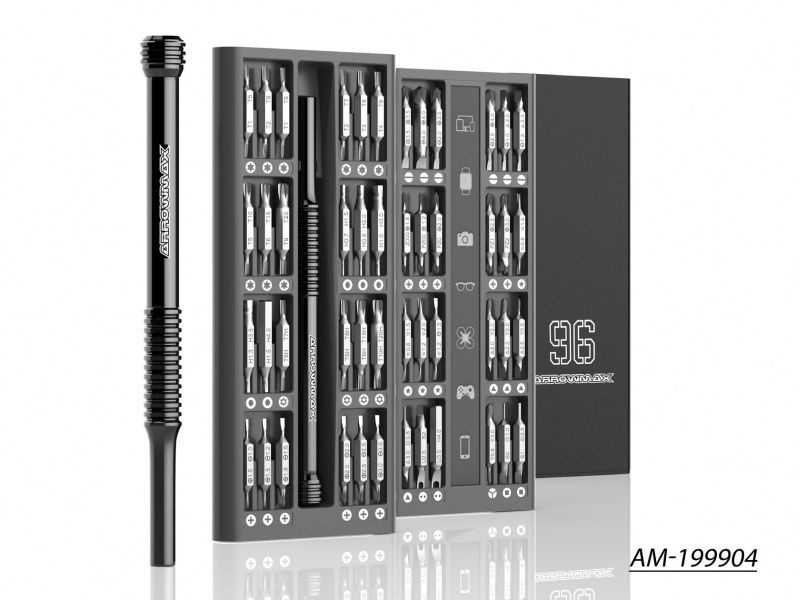 Premium Precision Screwdriver Set With Alu Case (96 in 1) Bl