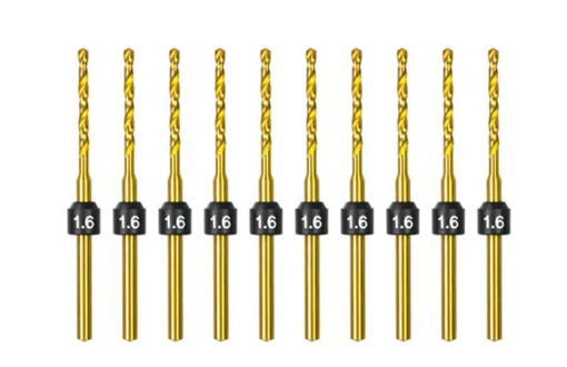 1.6mm -10 Pcs HSS Drill Bits (2.35mm)