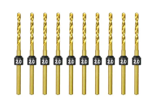 2.0mm -10 Pcs HSS Drill Bits (2.35mm)