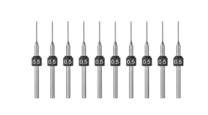 0.5mm -10 Pcs PCB Shank Tungsten Carbide Micro Drill Bits Se
