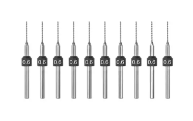0.6mm -10 Pcs PCB Shank Tungsten Carbide Micro Drill Bits Se