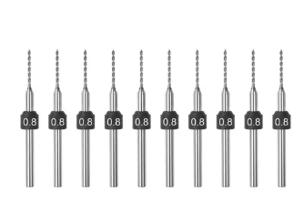 0.8mm -10 Pcs PCB Shank Tungsten Carbide Micro Drill Bits Se