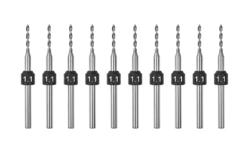 1.1mm -10 Pcs PCB Shank Tungsten Carbide Micro Drill Bits Se