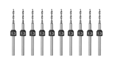 1.3mm -10 Pcs PCB Shank Tungsten Carbide Micro Drill Bits Se