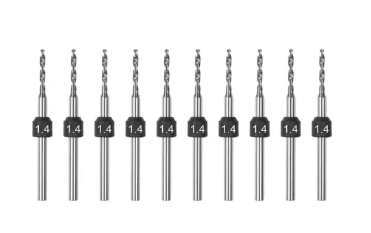 1.4mm -10 Pcs PCB Shank Tungsten Carbide Micro Drill Bits Se