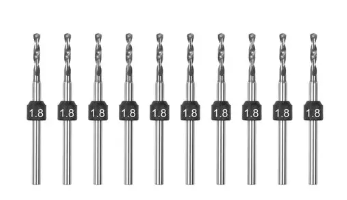 1.8mm -10 Pcs PCB Shank Tungsten Carbide Micro Drill Bits Se