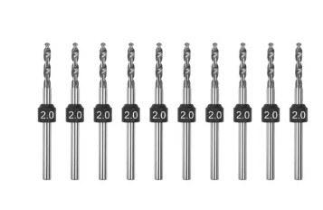2.0mm -10 Pcs PCB Shank Tungsten Carbide Micro Drill Bits Se
