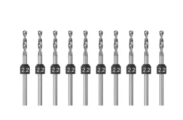 2.2mm -10 Pcs PCB Shank Tungsten Carbide Micro Drill Bits Se