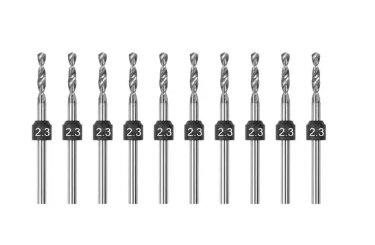 2.3mm -10 Pcs PCB Shank Tungsten Carbide Micro Drill Bits Se
