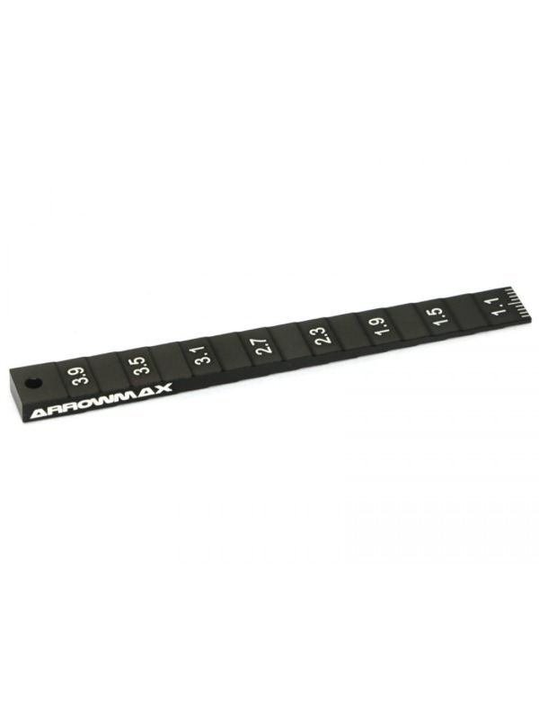 Setting Gauge 1-4MM (0.1MM) For 1/32 Mini 4WD (Black)
