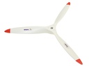 Fiala 3-Blatt 17x8 Verbrenner Holzpropeller - weiss Pusher/links