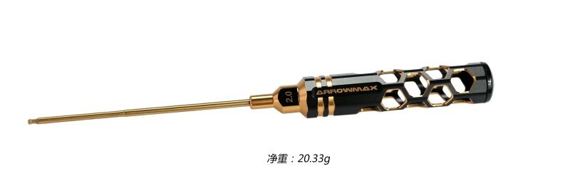 Ball Driver Hex Wrench 2.0 X 120mm Black Golden
