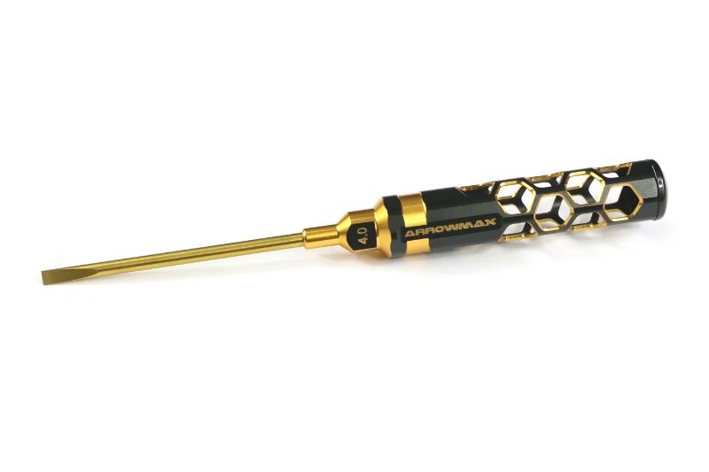 Flat Head Screwdriver 4.0 X 100mm Black Golden