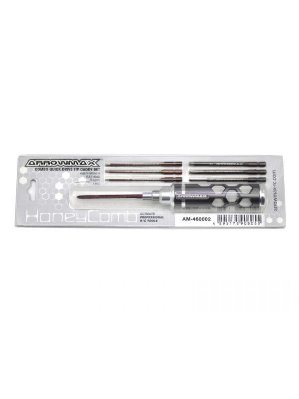 COMBO QUICK DRIVE TIP CADDY SET - METRIC (7) Honeycomb