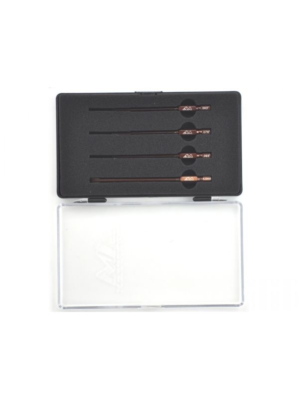 POWER TOOL TIP SET 4 PIECES (1/16, 5/64, 3/32, 4.0) CASE