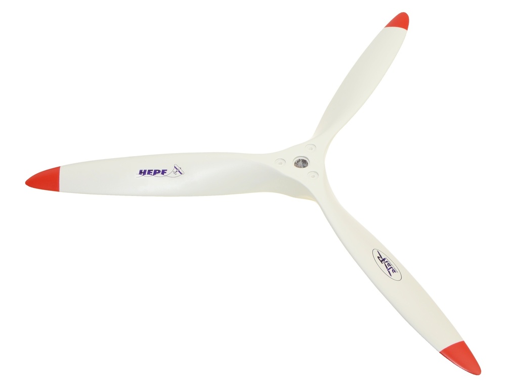 Fiala 3-Blatt 30x10 Verbrenner Holzpropeller - weiss Pusher/links