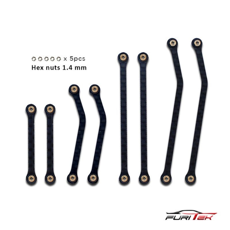 Carbon High Clearance Links Set for SCX24 Deadbolt