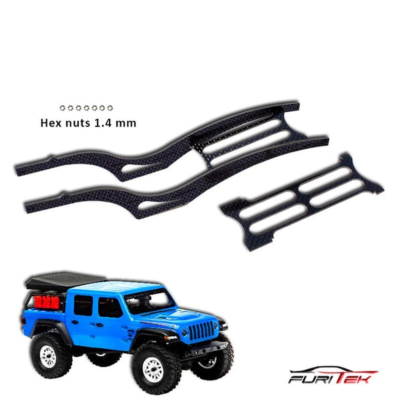 SCYTHE CF RAIL FRAME FOR SCX24 JEEP GLADIATOR - BLUE
