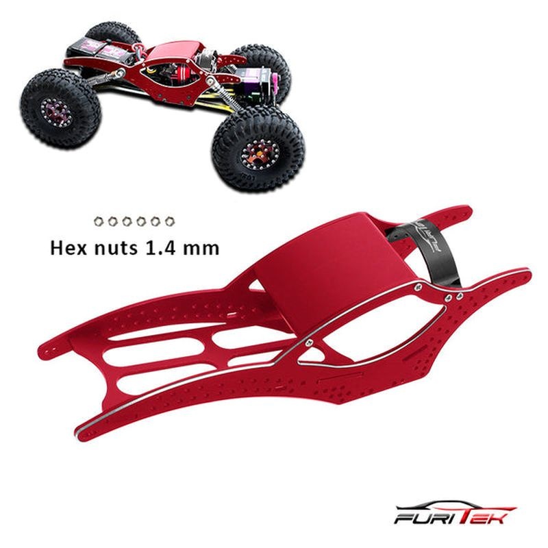 SCYTHE V2 ALU FRAME KIT FOR SCX24 CRAWLERS - Red