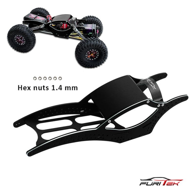 SCYTHE V2 ALU FRAME KIT FOR SCX24 CRAWLERS - Black