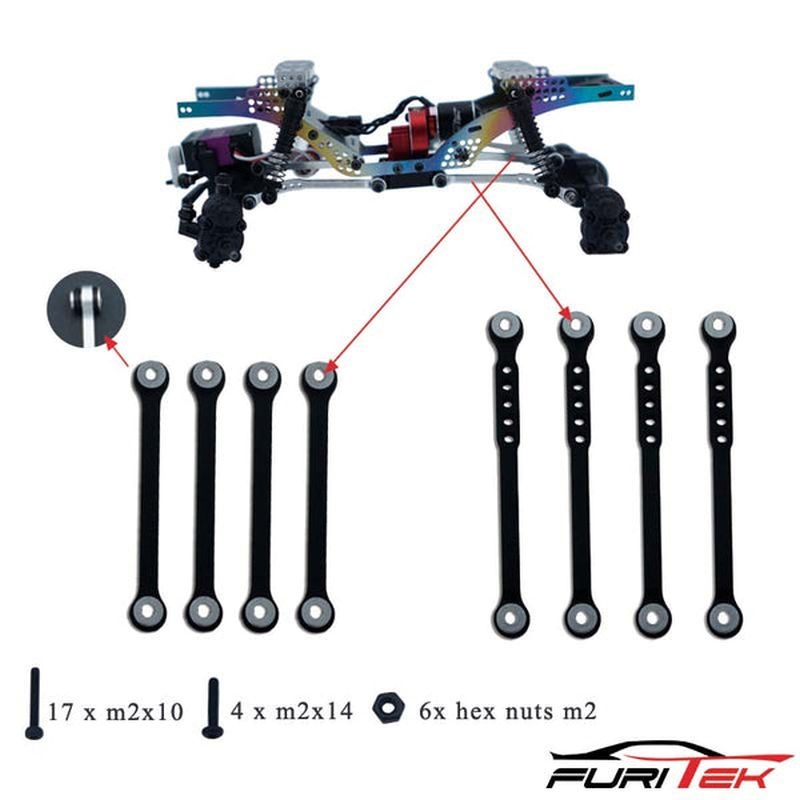 ALU STOCK CLEARANCE LINKS SET FOR FCX24 - BLACK