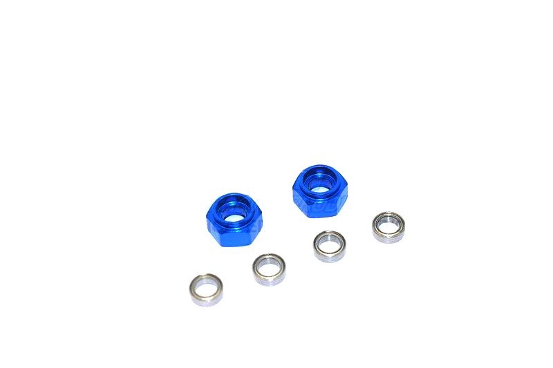 Aluminium Hex-Adapter mit Kugellager vorne blau