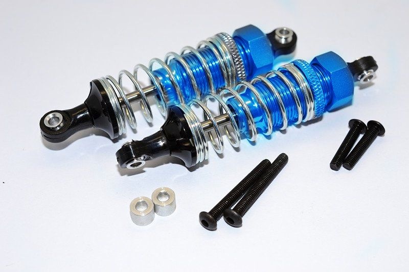 Aluminium Stoßdämpfer vorne 70mm blau