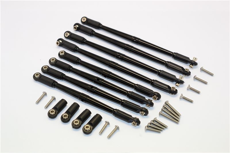 Aluminium Spurstangen Set schwarz
