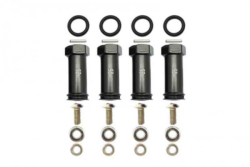 Aluminium Hex Adapter eloxiert +25mm schwarz