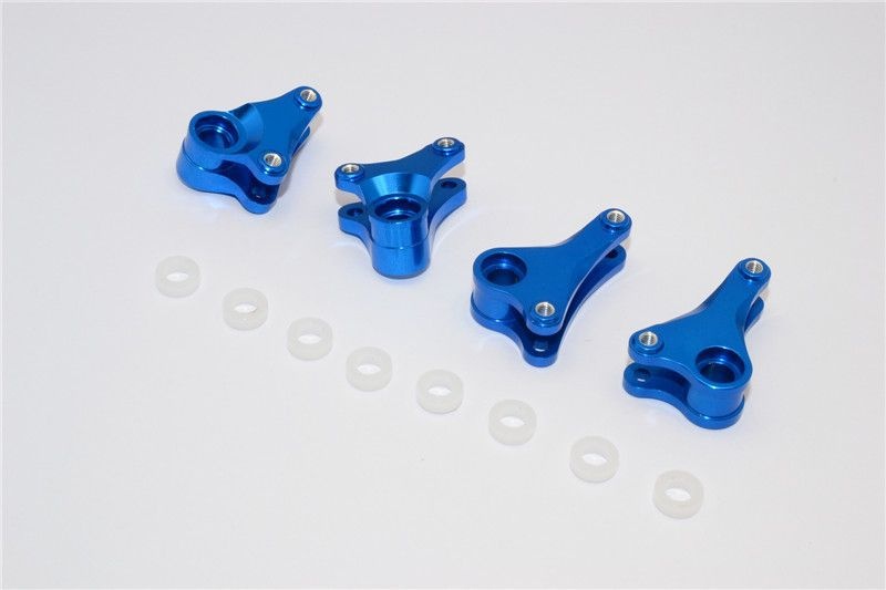 Aluminium Dämpfer-Umlenkhebel eloxiert v/h blau (4 Stk.)