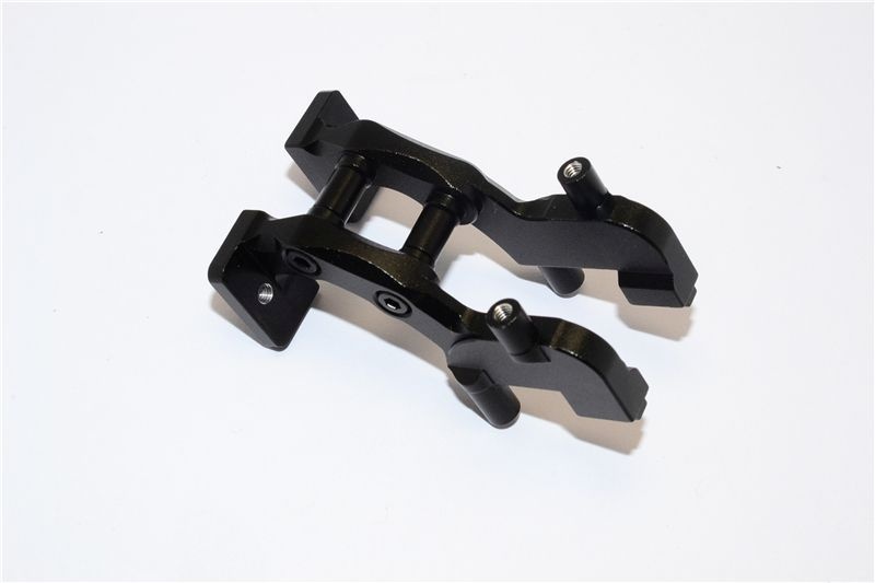 Aluminium Spoilerbefestigung eloxiert hinten schwarz