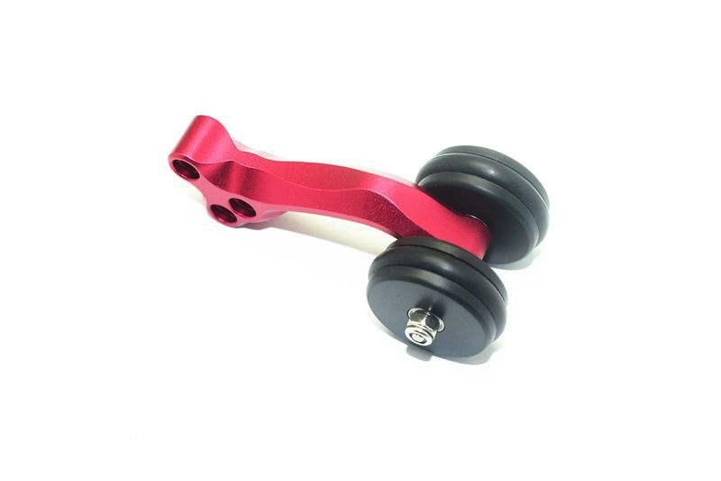 Aluminium Wheelie Bar eloxiert rot