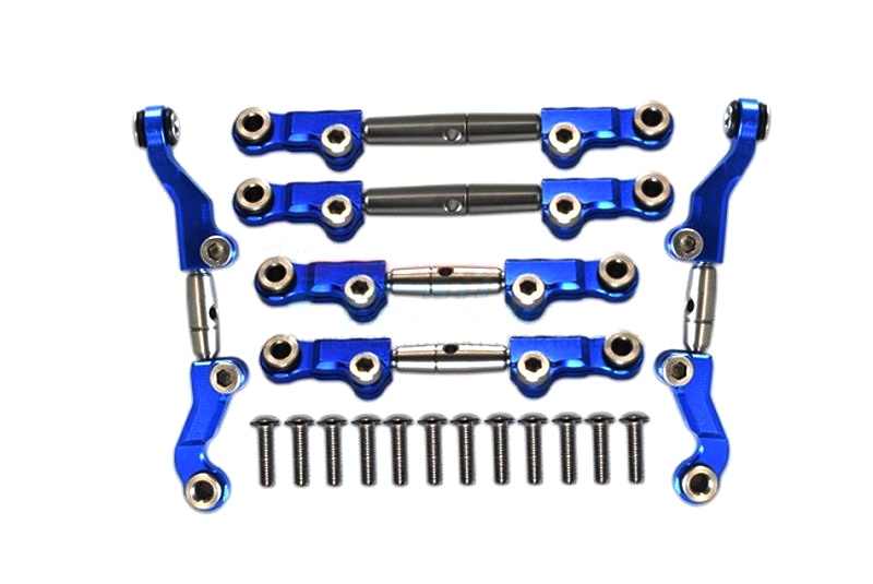 ALUMINUM+STAINLESS STEEL ADJUSTABLE TIE RODS - 18PC SET