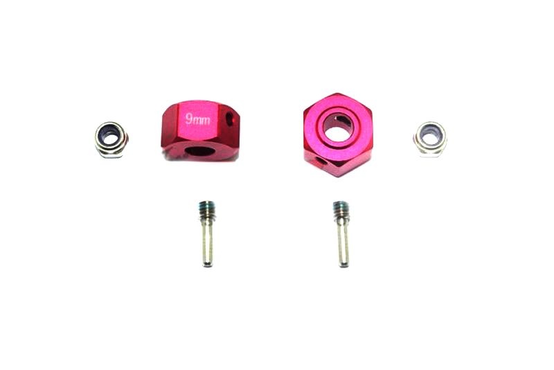 Aluminium Hex Adapters 14x9mm rot (2 Stk.)