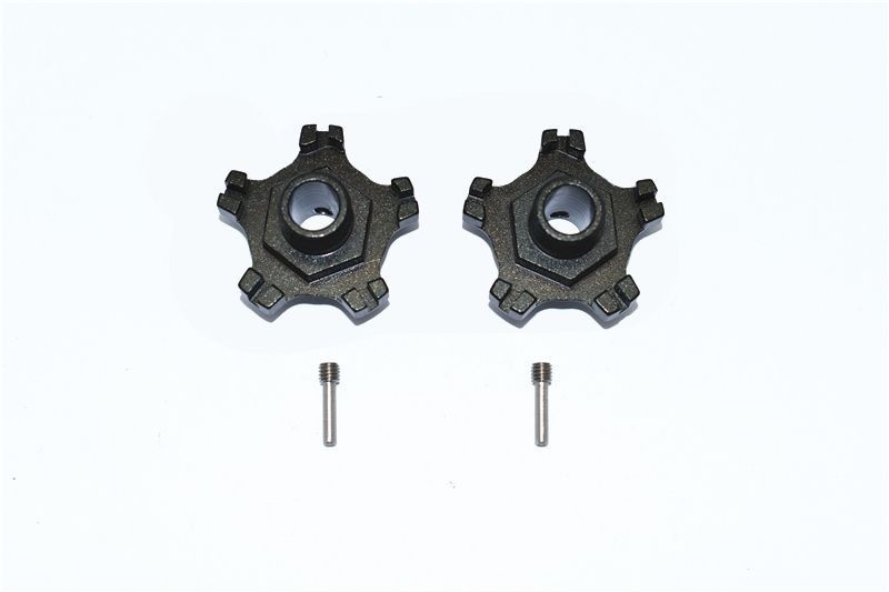 Aluminium Radadapter Hex (+6mm) schwarz