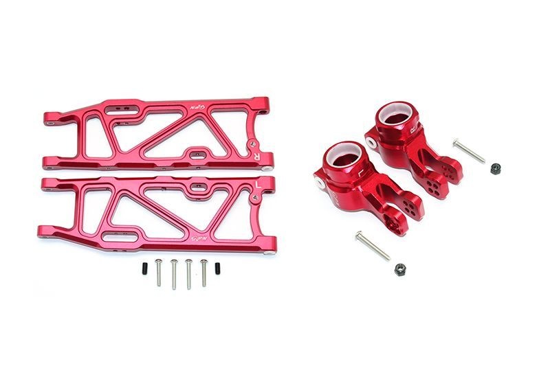 Aluminium Aufhängungs-Set hinten rot