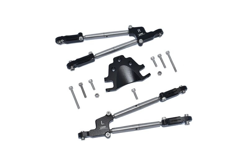 Aluminium Aufhängungs-Set oben hinten schwarz