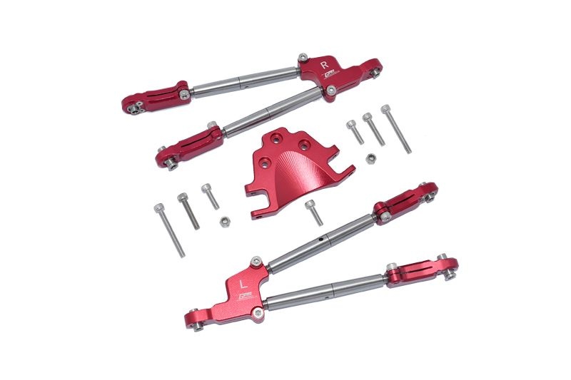 Aluminium Aufhängungs-Set oben hinten rot