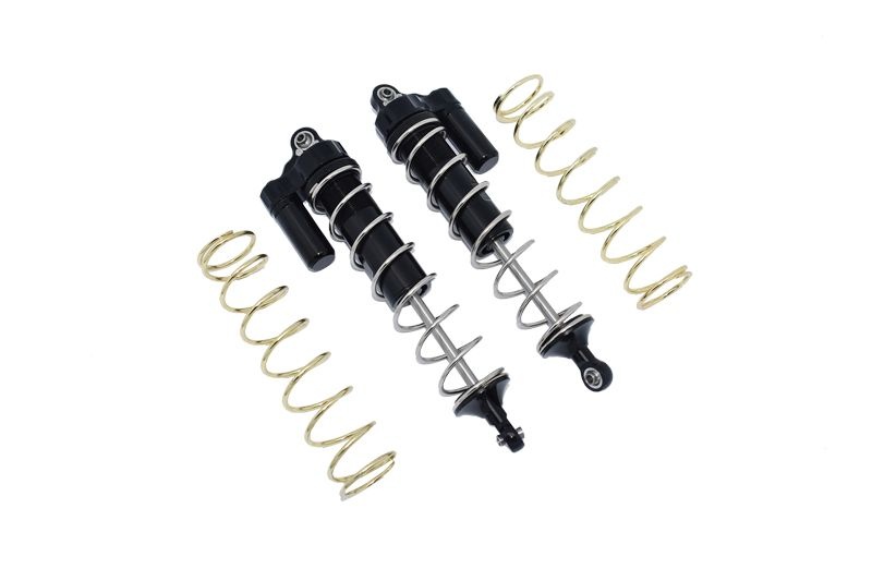 Alum. L-Shape Piggy Back Spring Dämpfer 187mm hinten schwarz