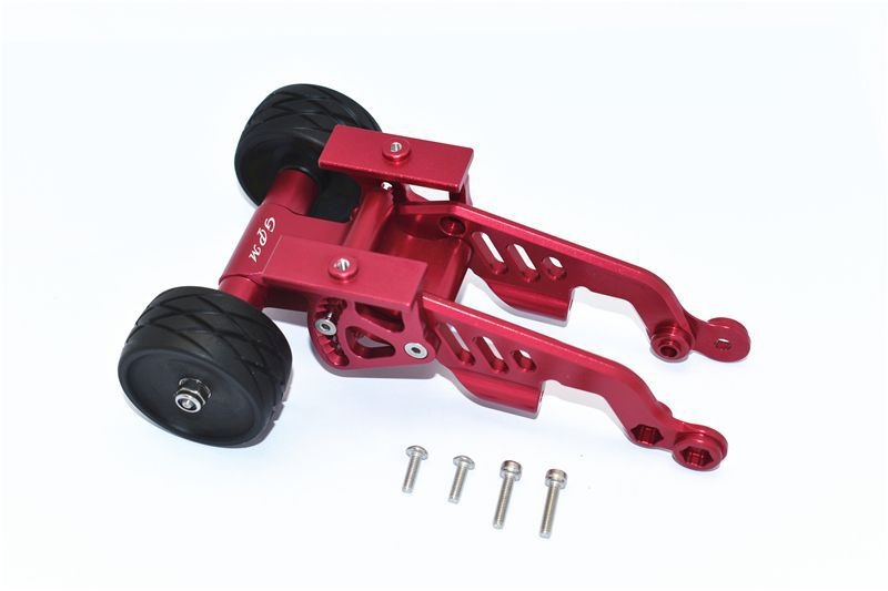 Aluminium Wheelie Bar hinten rot