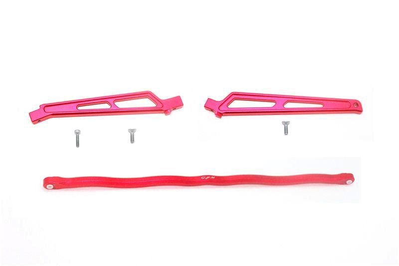 Aluminium Chassis Verstärkung Set v/h/oben rot