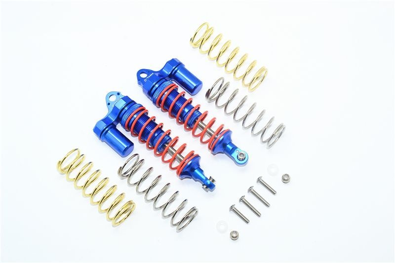 Aluminium L-Shape Piggy Back Dämpfer vorne 87mm blau