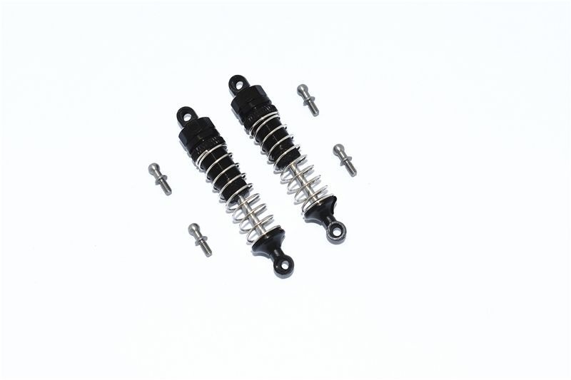Aluminium Dämpfer v/h (59mm) schwarz