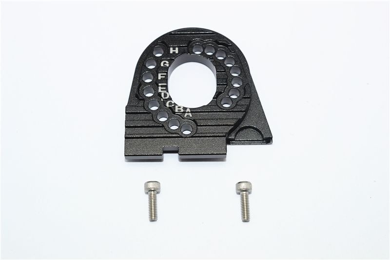 Aluminium Motorplatte schwarz