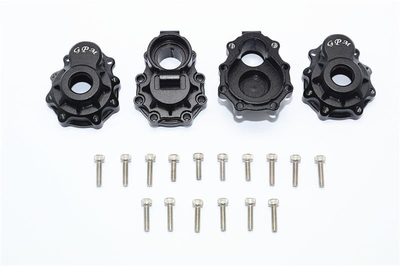 Aluminium Radträgergehäuse hinten schwarz (2 Stk.)