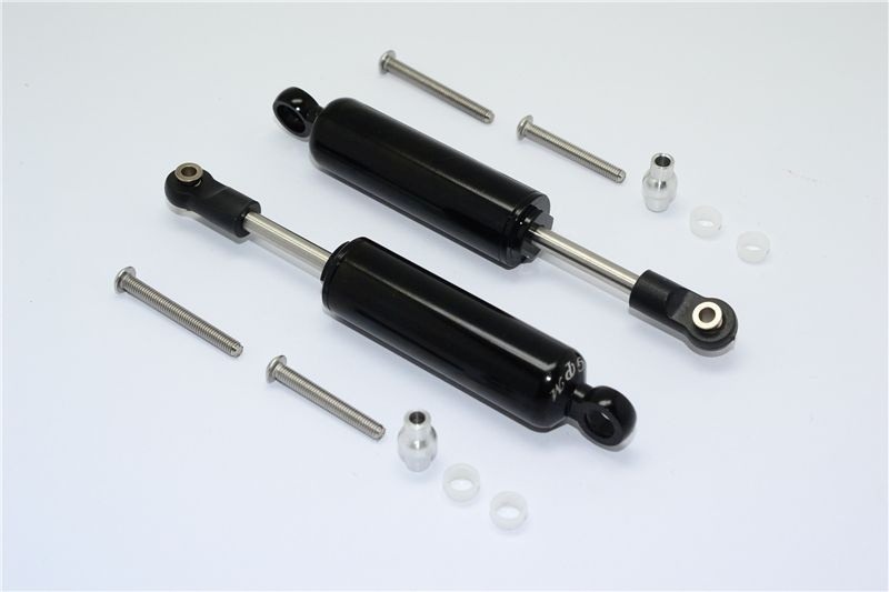 Alum. Dämpfer mit internen Federn 93mm v/h schwarz