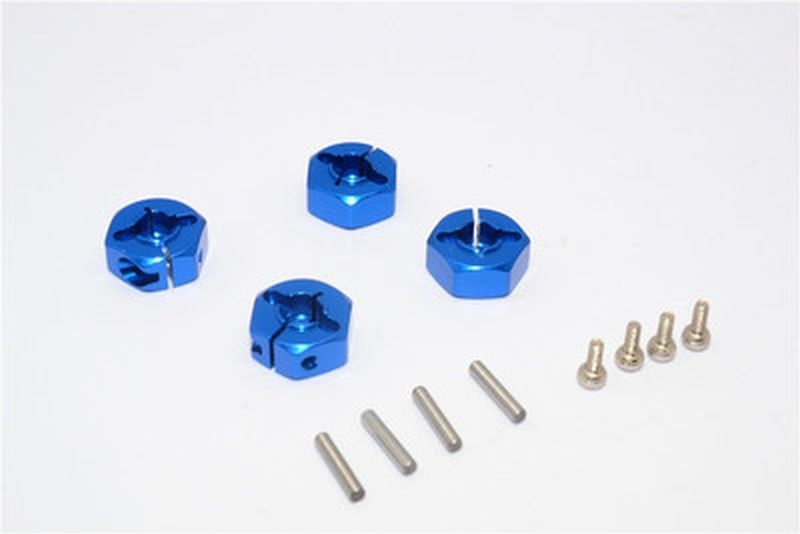 Aluminium Hex Adapter blau (4 Stk.)