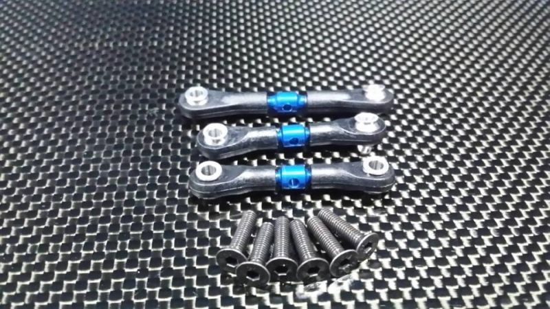 Aluminium Spurstangen mit Kugelpfannen blau